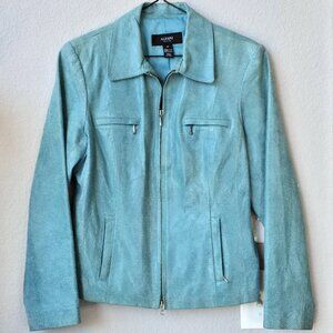 Genuine Leather, Turquoise Snake Print, Alfani, Medium Petite